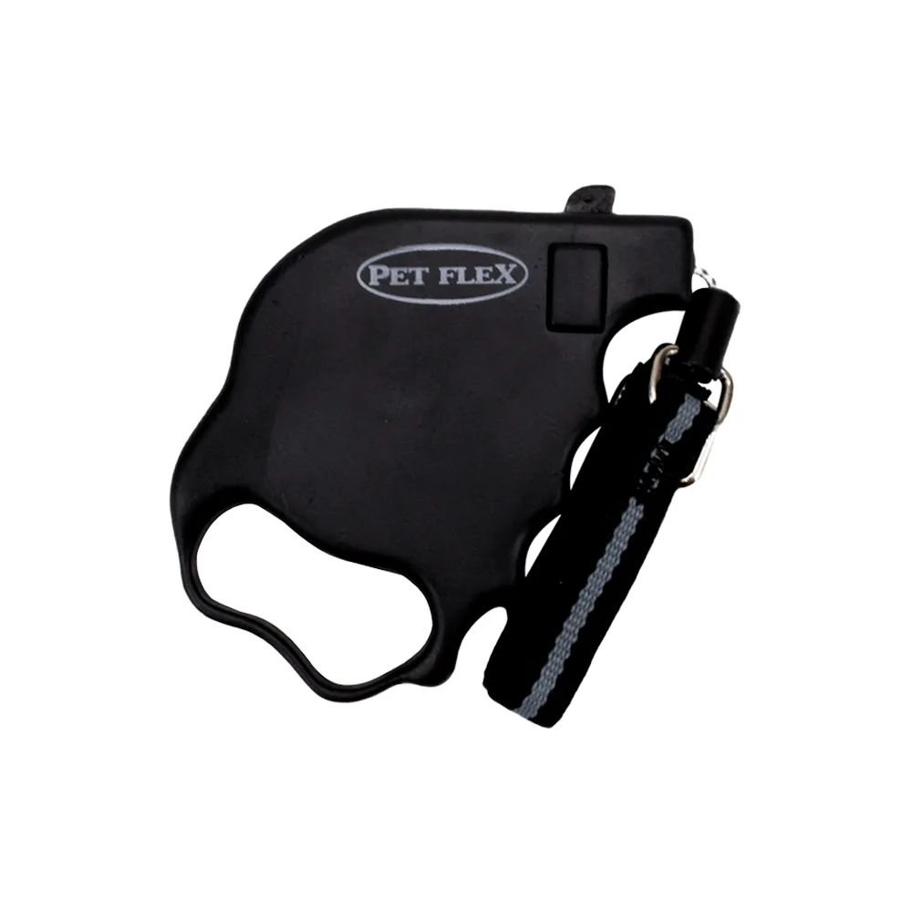 Guia Retrátil Premium Pet Flex Preta