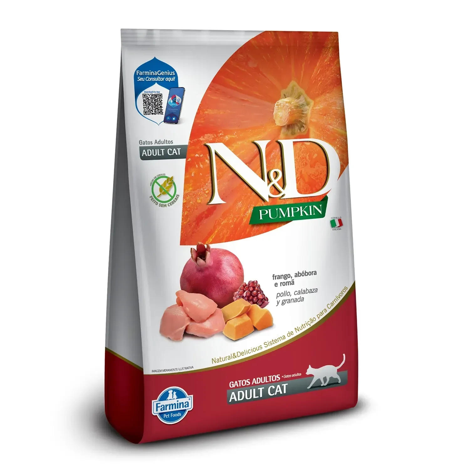 Ração N&D Pumpkin Gatos Adultos Frango e Romã