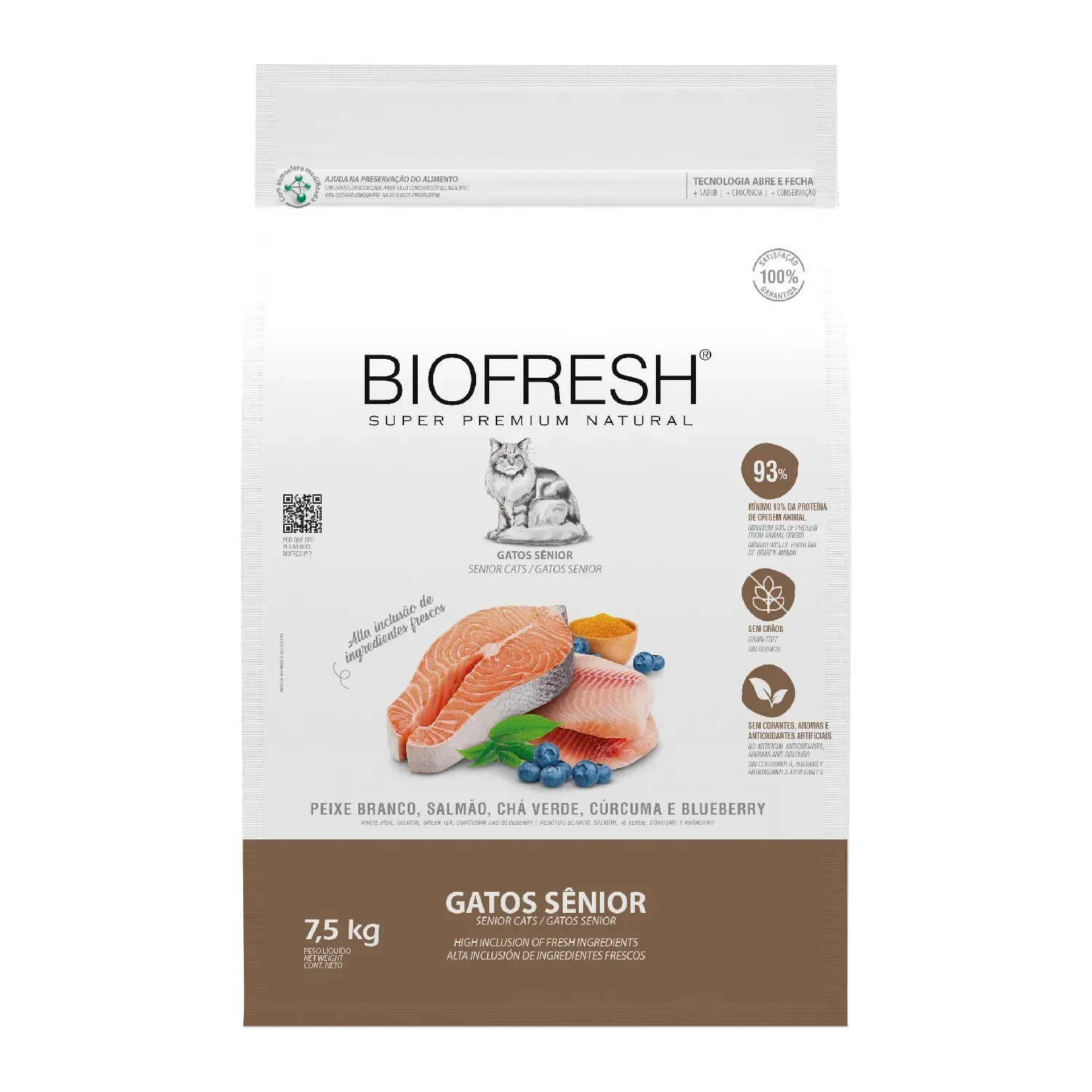 Ração Biofresh Gatos Sênior Peixe Branco — 7.5 kg