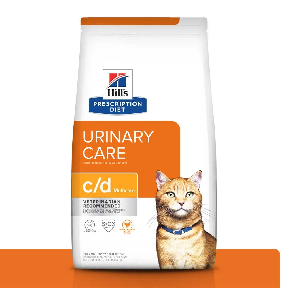 Ração Hill's Prescription Diet C/D Multicare Gatos Adultos Cuidado Urinário — 3,8 kg / 3,8 kg