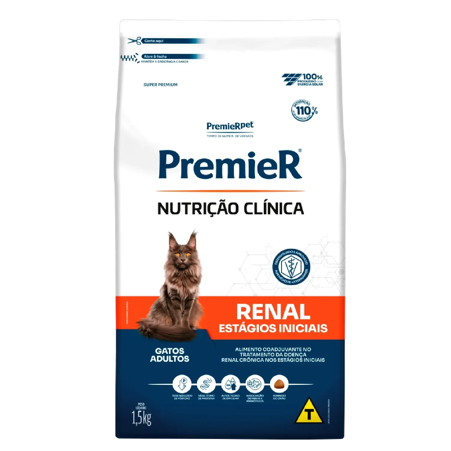 Ração Premier Nutrição Clínica Renal Estágios Iniciais Gatos Adultos