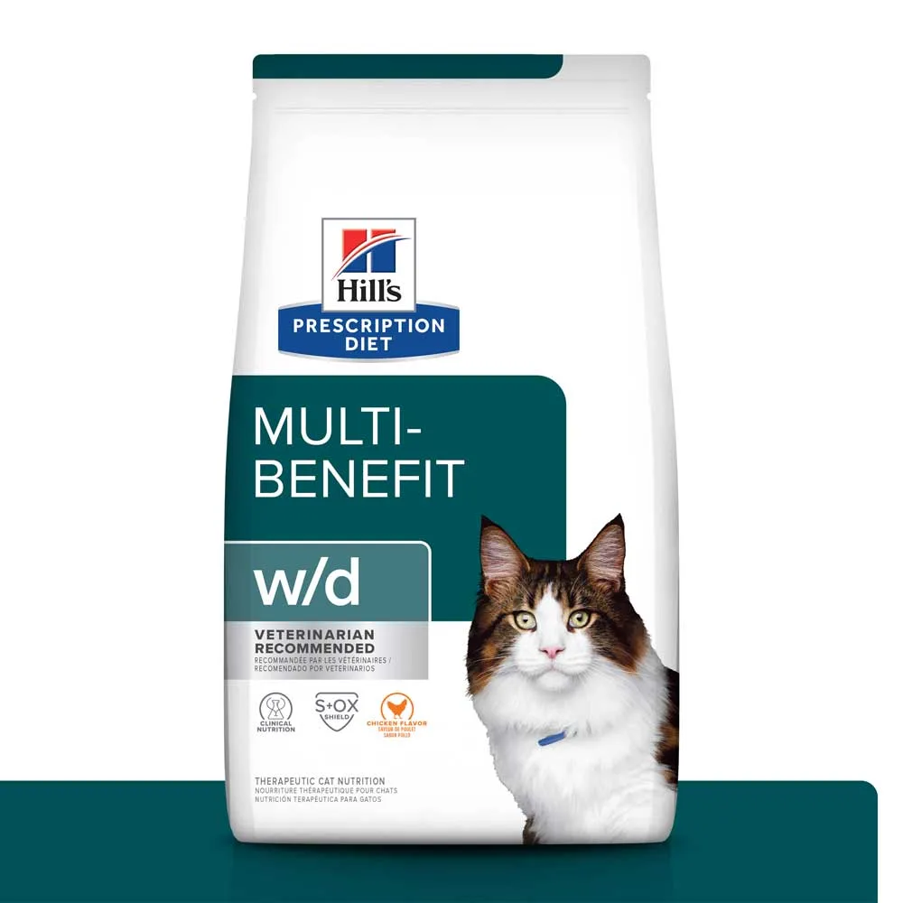 Ração Hill's Prescription Diet W/D Gatos Adultos Controle do Peso e Glicêmico