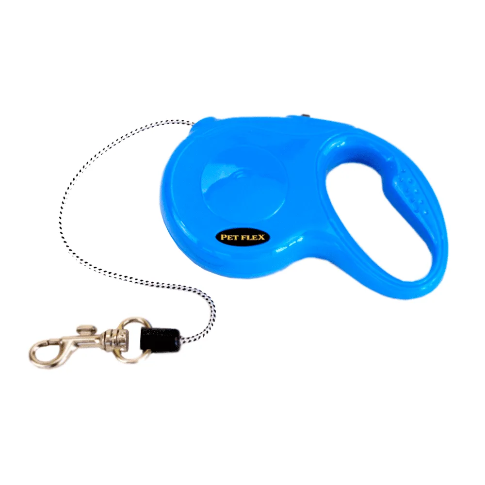 Guia Retrátil Classic Pet Flex Azul — até 15 kg - 3 M
