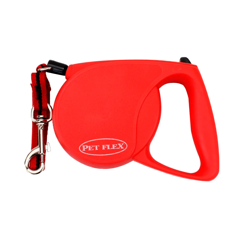 Guia Retrátil Premium Pet Flex Vermelha — até 20 kg - 4 M
