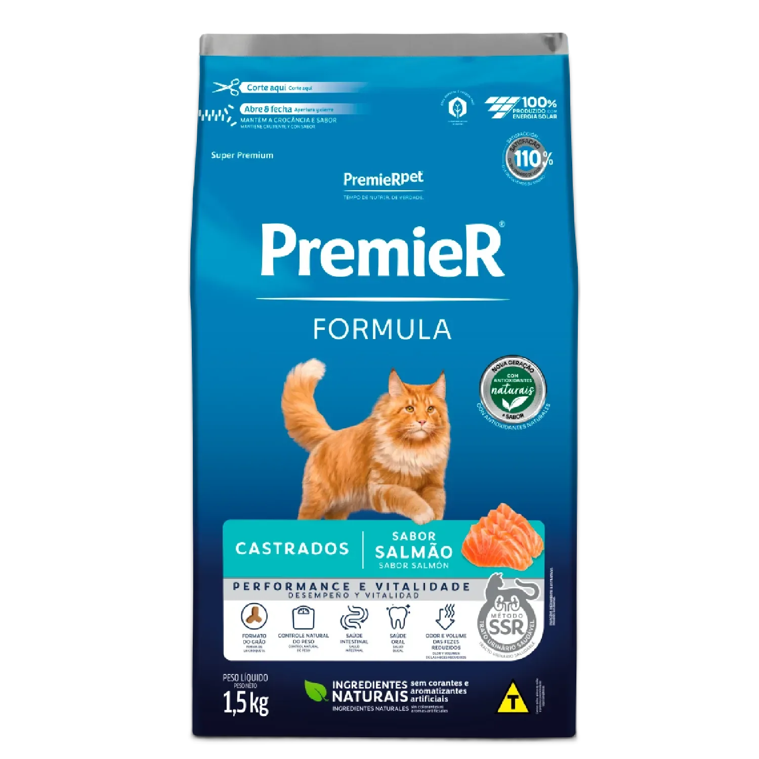 Ração Premier Formula Gatos Castrados Salmão