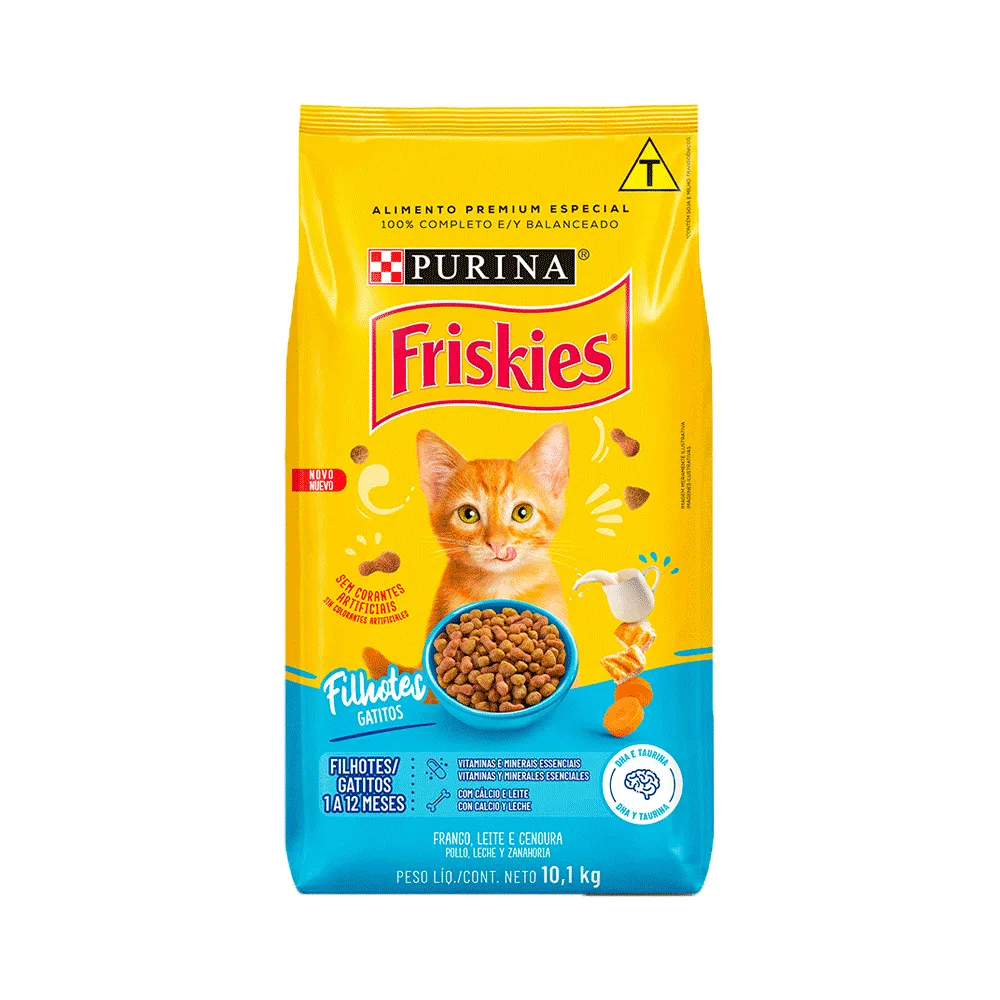 Ração Friskies Gatos Filhotes Frango e Leite