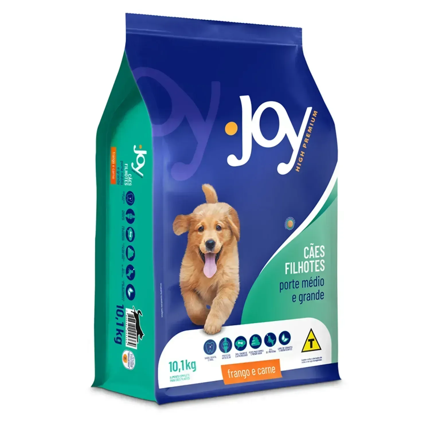 Ração Joy High Premium Cães Filhotes Raças Médias e Grandes Frango e Carne — 10.1 kg
