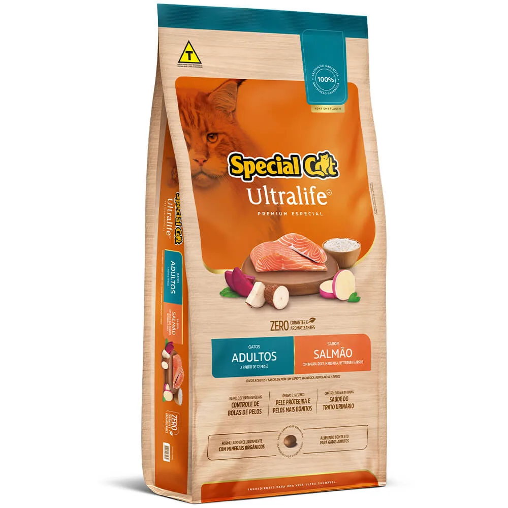 Ração Special Cat Ultralife Gatos Adultos Salmão — 3 kg